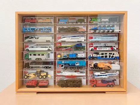 Длинный Томика до 48 единиц Томика до 96 единиц Оригинальный футляр для домашней коллекции Сделано в Японии [Деревянный клен] (кленовый) бежевый