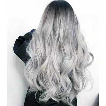 Длинный волнистый парик Ombre Blonde, натуральный двухцветный средний участок, термостойкие синтетические волосы, парики для афроамериканских женщин 26inches