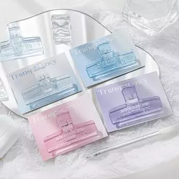 Длинный зажим для переплета, прозрачный пластиковый сверхмощный большой зажим для учителей, студентов, школьного бизнеса, документов, зажим для квитанций, канцелярские товары фиолетовый