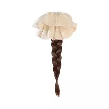 Длинный жемчуг резинка для волос толстой кишки хвостик украшение для волос твист коса парик для женщин девушек