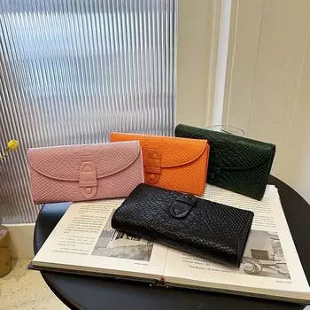 Длинный женский кошелек сумка Urban Simple крокодиловый узор простая сумка для мелочи банковская карта кошелек сумка чёрный