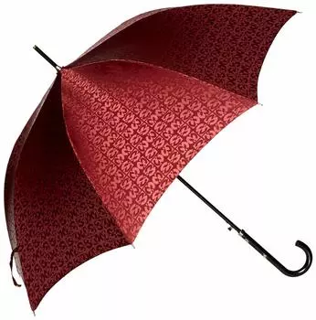 Длинный зонт Mila Schon Logo Jacquard Umbrella Длинный зонт Ветрозащитный зонт Зонт для прыжков Винный ребро 60 см [Moonbat] Женский Женский Женский Длина винный