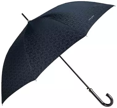 Длинный зонт Mila Schon Logo Jacquard Umbrella Windproof Umbrella Long Umbrella Jump Umbrella Deep Blue Rib 65 см [Moonbat] Мужской Мужской Мужской Длина