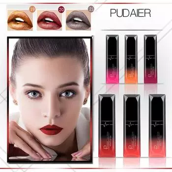 Длительная жидкая помада Матовый блеск для губ Женщины Сексуальная красота Макияж Косметика 1#