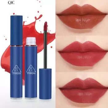 Длительный бархатный матовый нелипкий увлажняющий блеск для губ, жидкая помада 1#Brick red