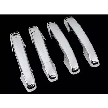 для 07-13 CHEVY SILVERADO TAHOE Suburban Avalanche Cadillac Escalade для GMC Yukon Sierra ТРИПЛЕКСНАЯ ХРОМИРОВАННАЯ НАКЛАДКА НА 4-ДВЕРНУЮ РУЧКУ