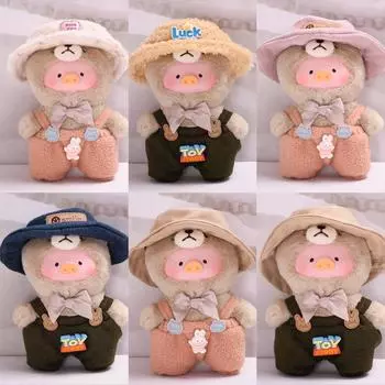 Для 14 см Lulu Pig Кукольная одежда Модная одежда Подтяжки Брюки Шляпа Комбинезон Кукольная одежда Милые украшения Маленькая одежда 01