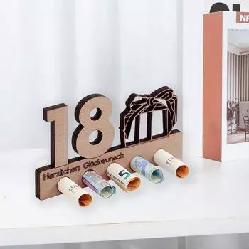 Для 16 уникальных денежных подарков, 30 подарков на день рождения, 40 подарков на день рождения друзей, 3D-деревянный держатель денег, декор для вечеринки, 18 шт. 30Y