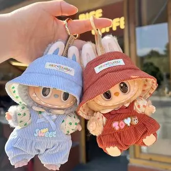 Для 17 см Кукольная одежда Лабубу Модная одежда Толстовки Кукольная одежда Цветовые толстовки Кукольные аксессуары Милые украшения Маленькая одежда красный