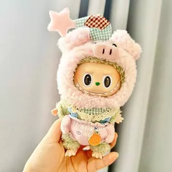 Для 17 см Кукольная одежда Лабубу Модная одежда Толстовки Кукольная одежда Цветовые толстовки Кукольные аксессуары Милые украшения Маленькая одежда