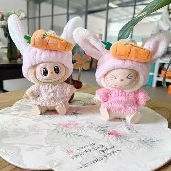 Для 17 см Кукольная одежда Лабубу Модная одежда Толстовки Кукольная одежда Цветовые толстовки Кукольные аксессуары Милые украшения Маленькая одежда 01