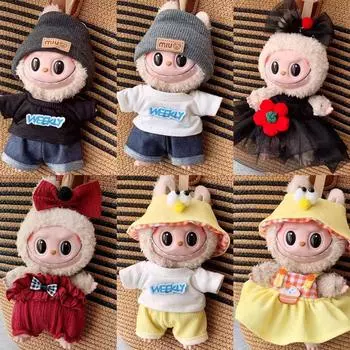 Для 17 см Кукольная одежда Лабубу Модная одежда Толстовки Кукольная одежда Цветовые толстовки Кукольные аксессуары Милые украшения Маленькая одежда 09