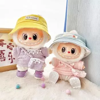 Для 17 см Кукольная одежда Лабубу Модная одежда Толстовки Кукольная одежда Цветовые толстовки Кукольные аксессуары Милые украшения Маленькая одежда 01