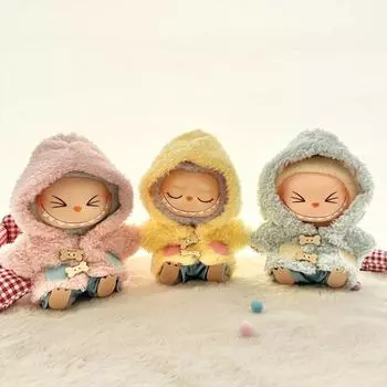 Для 17 см Кукольная одежда Лабубу Модная одежда Толстовки Кукольная одежда Цветовые толстовки Кукольные аксессуары Милые украшения Маленькая одежда розовый