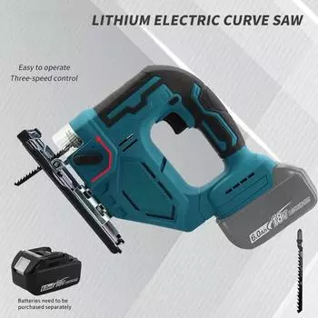 Для 18 В Makita 3000 об/мин электрическая изогнутая пила беспроводной лобзик портативный многофункциональный плотницкий электроинструмент без батареи