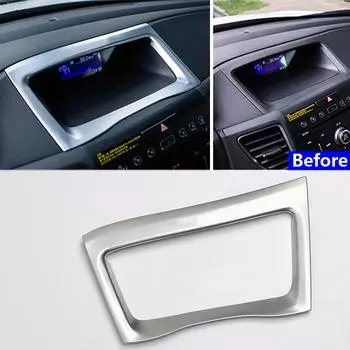 Для 2012-2016 Honda CR-V 2013 2014 2015 CRV матовая хромированная центральная рамка экрана дисплея Navi крышка панели автомобильная навигационная рамка