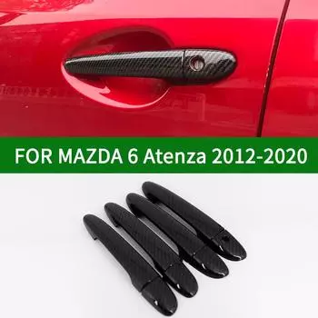 Для 2012-Mazda 6 ATENZA третьего поколения глянцевые накладки на ручки из углеродного волокна с узорами на боковых дверях 2014 2015 2016 17