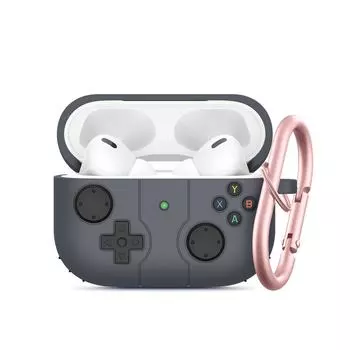 Для 2024 года новые чехлы Airpods Pro 2 3D геймпад Gameboy наушники аксессуары мягкие защитные чехлы чехол для Air pods 1/2/3 For Airpods 1 or 2 светло-серый