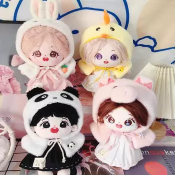 Для 20 см хлопковые комбинезоны для кукол из мультфильмов, сменная одежда для плюшевых кукол, аксессуары для игрового дома, мини-одежда Rabbit