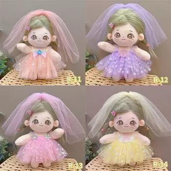 Для 20 см хлопковых кукольных платьев, мультяшных плюшевых кукол, сменных нарядов, игровых аксессуаров для дома, мини-одежды R-11