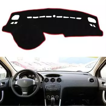 Для 308 408 2008-2013 авто чехол на приборную панель коврик анти-УФ солнцезащитный козырек чехол для инструмента защитный ковер автомобильные аксессуары Right Hand Drive чёрный