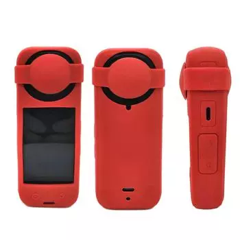 Для 360 X4 Защитный чехол Крышка объектива для 360 X4 Аксессуар Силиконовый чехол Защитный стандартный чехол для объектива камеры красный