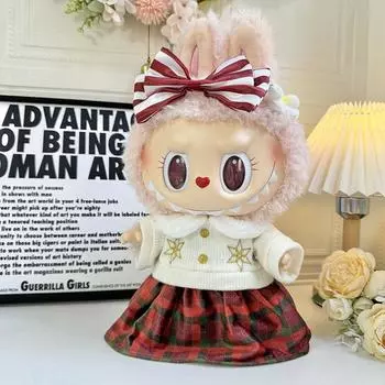 Для 38 см куклы Labubu Одежда рождественское платье толстовки кукольная одежда цветные толстовки кукольные аксессуары милые украшения маленькая одежда