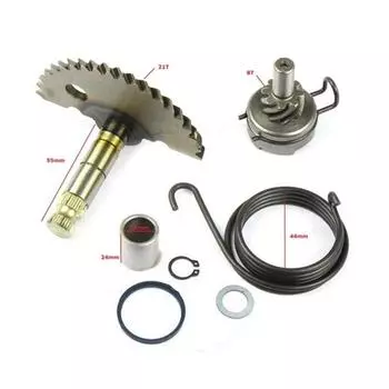 Для 50Cc Gy6 139Qmb Scooter Atv Kick Start Kit Полный зубчатый вал Пружинная шестерня серебряный