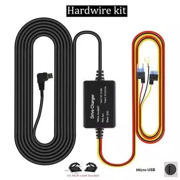 для 70mai Hardwire Kit Micro USB для 70mai 4K A800S A500S S500 D06 M300 LIte2 A200 Hardwire Kit для автомобильного видеорегистратора 24H Parking Monitor