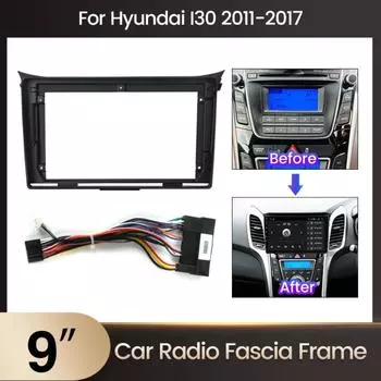 Для 9-дюймовых автомобильных аксессуаров, медиаплеера, каркаса для крепления на приборную панель, стерео DVD, GPS-навигатора Hyundai i-30 1 pcs