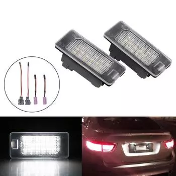 Для A1 A4 S5 RS5 B8 A5 S5 A6 A7 Q5 TT 12 В 3 Вт 7000 К подсветка номерного знака белые лампы 2 шт. светодиодный комплект подсветки номерного знака V-03080405