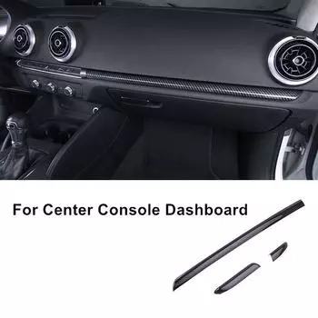 Для A3 8V 2014-2018 S3 RS3 Центральная консоль приборной панели из углеродного волокна, крышка, украшение двери автомобиля, наклейка, отделка For dashboard