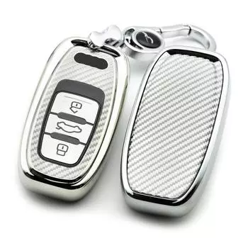 Для A3 A4 A5 A6 A7 Q5 Q7 TT полностью герметичный углеродный ТПУ автомобильный брелок чехол зелёный