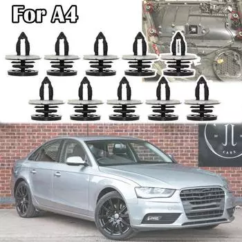 Для A4 8E2 B6 8EC B7 2000-2005 2006 2007 2008 отделка панели карты двери автомобиля заклепка внутренний молдинг обивка зажим замена 10PCS