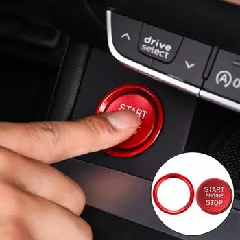 Для A4 A5 B9 B8 BT A7 C7 4GB Q5 8R кнопка автоматического запуска двигателя, крышка кольца зажигания, украшение, автомобильные аксессуары золотой