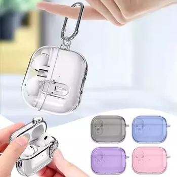 Для Airpods4 поколения для Apple Ear Shell Simple Case Anti-Fall для AirPods Transparent 4 Loc V6K9 transparent-For AirPods 4