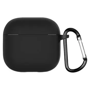 Для Airpods 4 2024 силиконовый защитный чехол с крючком цветные наушники для Airpods Liquid Cover 4 S5S7 Black-1pcs