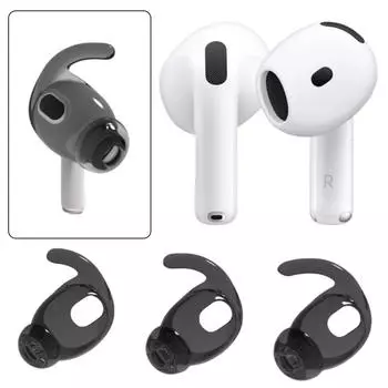 Для AirPods 4 Ear Hooks Прозрачные противоскользящие вкладыши Hearphone 4 Для AirPods4 AirPods Anti Los T8O9 transparent black-M