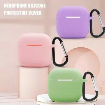 Для Airpods 4 защитный чехол силиконовый беспроводные наушники матовый Macaron сплошной цвет TPU окрашенный защитный чехол Air Pods 4 AirPods 4 чёрный