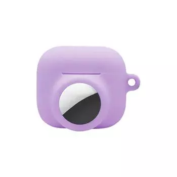 Для AirPods 4 защитный силиконовый чехол «два в одном» для Airtag Anti Lost Accessories Locator Trac Y6G7 Black-1set