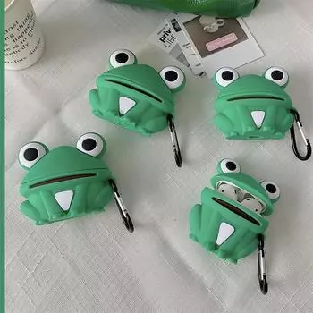 Для Airpods Pro 2 Чехол, Милый 3D Лягушка Защитный силиконовый чехол для наушников Для Airpods Pro Чехол/Airpods 3 Чехол/Airpods 1/2 Чехол airpods 1 2
