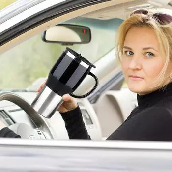 Для электрического чайника автомобильная кружка с подогревом 12 В электрическая кофеварка портативный автомобильный чайник стильная чашка для кофе с ручкой United States