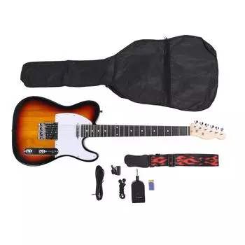 для электрогитары ST комплект деревянный одинарный тремоло 39 дюймов комплект электрогитары для начинающих профессионалов