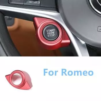 Для Alfa Romeo giulia stelvio аксессуар для салона автомобиля, кнопка запуска двигателя, остановка двигателя, украшение углеродного волокна черного