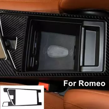 Для Alfa Romeo stelvio, автомобильная наклейка из углеродного волокна, цвет центральной консоли, подлокотник, панель, рамка, наклейка
