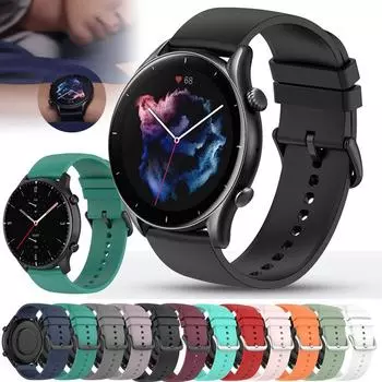 Для Amazfit Amazfit GTR Mini Strap Bip 5 GTS 4 Bip 3 Pro силиконовый браслет Замена браслета 22 мм ремешок для часов