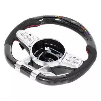 Для AMG Performance Carbon Fiber LED Digital рулевое колесо подходит для MercedesBenz abcesg GLc GLE Class C63 E63 S63 2010+ чёрный