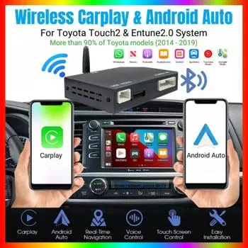 Для Apple Carplay Android Auto подходит для Toyota Touch2 Entune 2.0 Highlander Tundra Sienna Prius Yaris Camry CHR Модуль мультимедиа