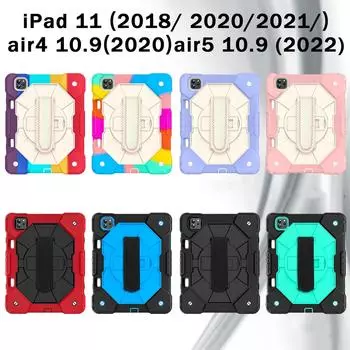 Для Apple iPad 11 (2019)(2020)(2021) iPad Air (2020)/ (2022) Встроенный плечевой ремень с канавкой Apple Pencil, вращающаяся на 360° ручка, противоударный чехол Apple iPad Air (2022)