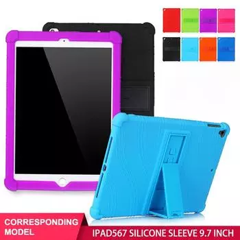 Для Apple Ipad 5, 6, 7, 9,7 дюйма, силиконовый чехол, Ipad Air 2, Ipad Pro, противоударный кронштейн, противоударный мягкий чехол красный